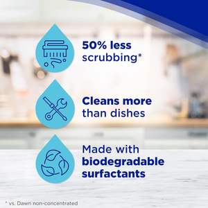 Dawn Ultra EZ-Squeeze Jabón Líquido para Platos, Líquido Lavavajillas, Elimina Grasa, Botella con Dispensador Invertido, Original, Paquete de 22 Fl Oz - Product Image 6