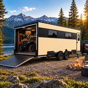 Remorque de transport tout-terrain Etodevice avec mobilier pliable et rampe arrière - Product Image 1