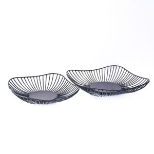 Plateau de service en métal noir à mailles fines, design moderne et luxueux, écologique et multifonctionnel, pour la maison, l'hôtel et la cuisine - Product Image 6