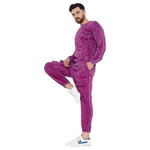 Ensemble de survêtements délavés à l'acide de qualité supérieure pour hommes vente en gros de survêtements 100% coton délavés à l'acide à des prix abordables pour hommes - Product Image 1