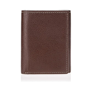 Tarjetero personalizado Vintage Crazy Horse Trifold, billetera de negocios de alta calidad para hombre en cuero genuino de longitud corta y ligera - Product Image 3