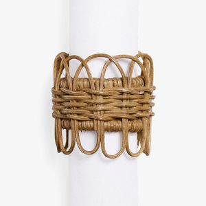 Porte-serviettes de canne pour cadeau artisanat fait à la main nouveaux anneaux de serviette en rotin de conception personnaliser l'emballage - Product Image 1