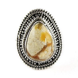 Anillos Elegantes de Plata de Ley 925 con Corte Ovalado y Piedras Preciosas, Estilo Bohemio, Engaste de Bisel, Joyería al por Mayor - Product Image 2