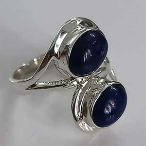Handmade 925 Sterling Silver Boho <b>Ring</b> <b>Lapis</b> <b>Lazuli</b> Gemstone Natural Blue Oval Shape Perfect September Birthstone Jewelry IGI - Product Image 2