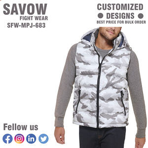 Veste coupe-vent décontractée d'hiver pour hommes, vêtements d'extérieur en toile respirante avec fermeture à glissière, gilets et gilets design à la mode - Product Image 5