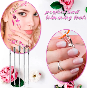 ที่ดันเล็บหนังกำพร้าแบบสองด้านที่ดันเล็บสเตนเลสสตีลของญี่ปุ่น8ชิ้น - Product Image 6