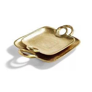 Bandeja de Metal Ecológica de Lujo, Bandeja Rectangular para Servir Aperitivos y Postres - Product Image 2