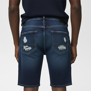 Shorts Vaqueros de Mezclilla Hechos a Medida, Corte Holgado, Estilo Informal, Transpirables, de Pierna Recta, Holgados, para Hombre - Product Image 2