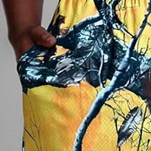 Para UOKIN Factory 2025 Nuevo diseño 100% Poliéster Transpirable Mid-Rise Boxer Shorts para hombres Patrón grande hecho por Dress Sports - Product Image 3