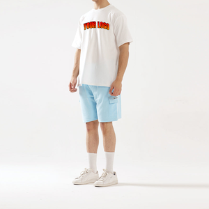 Camisetas de hombre de 100% algodón de gran tamaño con logotipo personalizado OEM camiseta blanca de manga corta con cuello redondo ropa de verano informal ecológica caliente - Product Image 4