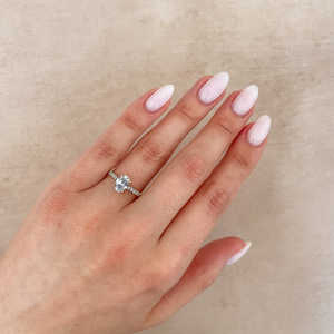 Bague de fiançailles ovale en diamant or 14 carats Moonlight Eternity - Product Image 5