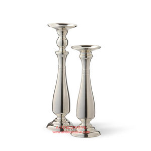 Hot Luxury Shiny Candle Holder <b>Pillar</b> for Wedding Decoration Shiny Silver Plated Luxury Handmade Table Top Candle Stand for Sale - Product Image 5