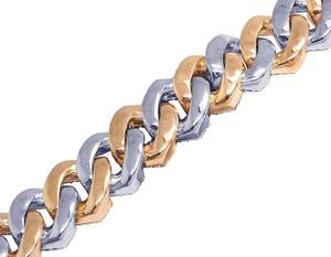 Elegante cadena de eslabones cubanos de oro blanco de 10 quilates con diamantes cultivados en laboratorio Collar clásico helado Joyería para hombres Estilo de vida Look - Product Image 6