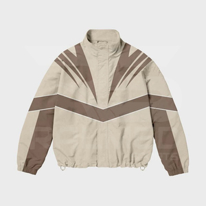 ชุดวอร์มกันลมกันน้ำสำหรับผู้ชายชุดเสื้อแจ็กเก็ตและกางเกงแบบซิป2ชิ้น100% ผ้าไนล่อนดีไซน์ซับลิเมชัน - Product Image 2