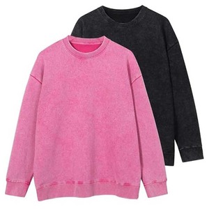 Acid Wash Hombres Sudadera Personalizado Peso pesado Cuello redondo 100% Algodón Logotipo personalizado Sudadera - Product Image 2