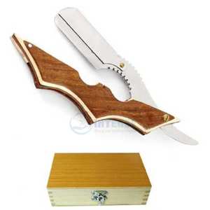 Maquinilla de afeitar profesional de lujo, instrumento de belleza, herramienta de peluquero clásica de acero inoxidable para hombres, salón de aseo y marca OEM - Product Image 4