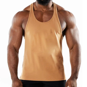 Camiseta sin mangas de entrenamiento para hombre de algodón 100%, camiseta blanca y negra de alta calidad para gimnasio con logotipo personalizado, larguero de Culturismo - Product Image 1