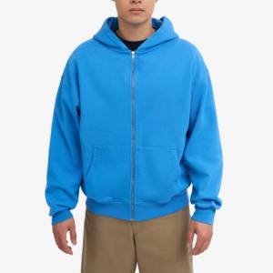 Vente en gros OEM Sweat à capuche pour hommes 100% coton français éponge luxe qualité manches longues imprimé surdimensionné sweats à capuche zippés pour hommes - Product Image 1