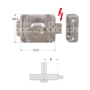 CERRADURA ELÉCTRICA V9087 - 12 V AC Perno giratorio de acero inoxidable Cilindro europeo Montaje horizontal adecuado para puertas - Product Image 1