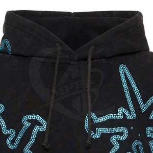High Quality Long Sleeves Men <b>Rhinestone</b> <b>Hoodies</b> Customized Logo Printing Men <b>Rhinestone</b> <b>hoodies</b> - Product Image 3