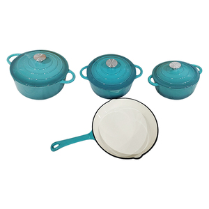 أواني طبخ منزلية ومطبخ من الحديد الزهر مقالي فرن دوتش غير لاصقة بالمينا صحية وآمنة - Product Image 5