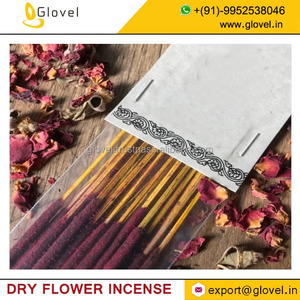 Varillas de incienso de flores secas peculiares de 9 pulgadas, textura hermosa, incienso de aromaterapia de ambiente fantástico fresco hecho en La India - Product Image 2