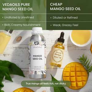 Huile de noyau de mangue de qualité alimentaire et cosmétique, huile essentielle liquide pressée à froid - Product Image 6