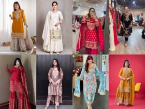 Ensemble Salwar Kameez brodé pour femmes pour les fêtes et les festivals - Product Image 6