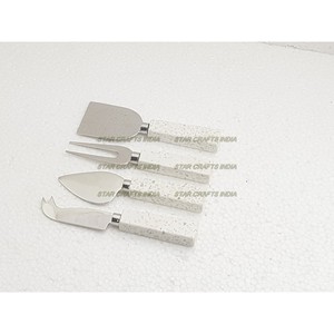 Juego de Cuchillos para Queso de Acero Inoxidable de Buena Calidad, Cuatro Piezas, Cubertería Ecológica, Decoración de Mesa para Fiestas, Lujo - Product Image 6