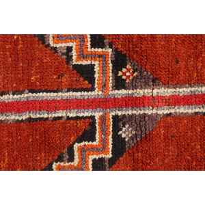 Tapis vintage 3,1 x 10,2 pieds, tapis turc, tapis en laine rouge ombré - Product Image 5