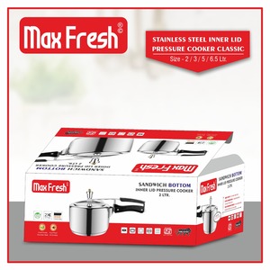 Autocuiseur Maxfresh en acier inoxydable de haute qualité, fond à sandwich, design simple - Product Image 4