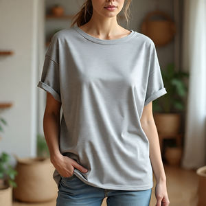 T-shirts oversize à épaules tombantes T-shirts à manches courtes pour femmes Vêtements de sport Running Jogging T-shirts à manches courtes pour femmes - Product Image 2