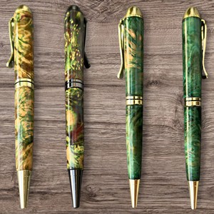 Bolígrafo de Madera Estabilizada Hecho a Mano de Primera Calidad, Ancho de Escritura de 0.7 mm, Regalo Profesional de Negocios, Recuerdo de Boda, Aguamarina - Product Image 1