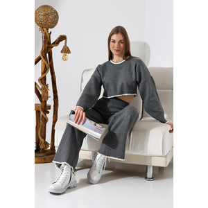 Ensemble haut et bas en tricot à points de berger pour femmes - Product Image 3