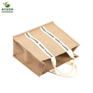 Sacs de courses de supermarché en jute avec coton intégré, sacs de magasin 100% écologiques - Product Image 3