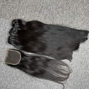 2024มัดผมมนุษย์แท้ตรงจากธรรมชาติวิกผมลูกไม้แบบสวิสสำหรับผู้หญิงแบบสั้นความละเอียดสูง - Product Image 5