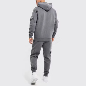 Survêtement surdimensionné personnalisé hommes Vintage Hoodies pantalons de survêtement évasés Streetwear ensemble de jogging pour la vente en ligne - Product Image 3