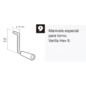 Manovella Corta Bianca per Tapparelle Avvolgibili - Product Image 2