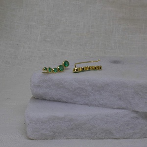 Haute qualité romantique femmes naturel vert Onyx pierre précieuse femmes conception personnalisée grimpeur pierre précieuse argent vert Onyx pierre - Product Image 2