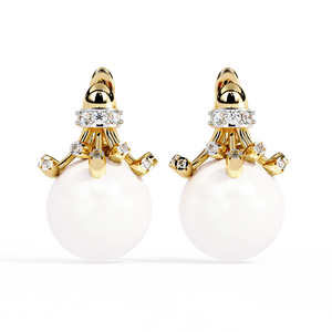 Boucles d'oreilles en or 18 carats brillantes avec diamant de laboratoire, bijoux de luxe en diamant - Product Image 5
