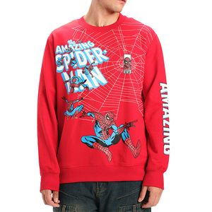 Sweat-shirt à col rond en coton/polyester, coupe décontractée, imprimé Amazing Spider-Man, 320 GSM, poids lourd, style streetwear élégant - Product Image 1
