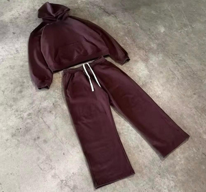 Conjunto Deportivo de Invierno Personalizado, Sudadera con Capucha y Pantalones Deportivos Holgados Unisex, Conjunto de Sudadera con Capucha y Pantalones Deportivos Apilados - Product Image 5