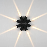 Lampe murale LED circulaire étanche pour extérieur, idéale pour villas, hôtels et aménagements paysagers