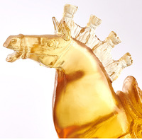 Ornement de cheval Tang en cristal moderne, fait à la main, durable, pour la prospérité, la richesse, la fortune, cadeau d'affaires, décoration de vacances, salon