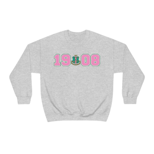 Sudadera con Capucha Personalizada AKA en Sarga Verde Kelly con Letras Griegas Rosadas en Sarga, Sudadera de Forro Polar para Hermandades - Product Image 1