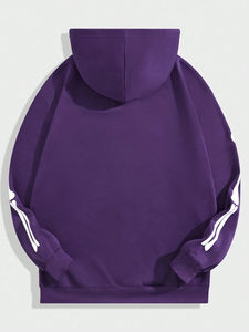 Haute qualité hommes personnaliser vêtements Streetwear Hip Hop strass à capuche personnalisé soleil délavé surdimensionné pull noir hommes sweats à capuche - Product Image 3