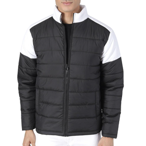 Chaqueta de invierno de plumón al por mayor para hombre, acolchada de invierno impermeable para exteriores urbana en blanco y negro para aislamiento cálido y ropa de moda - Product Image 1