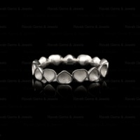 Meilleures ventes : Bande d'éternité en argent sterling 925 de haute qualité, 3 mm, motif cœur, semi-monture, avec sertissage vierge, composants de bijoux en argent