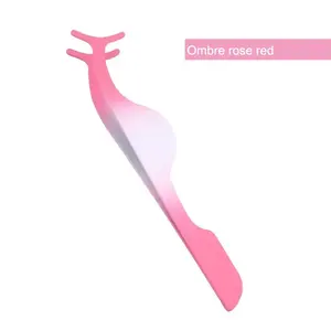 Pinzas para pestañas de acero inoxidable, aplicador de pestañas de agarre, pinzas para pestañas de volumen de alta calidad - Product Image 2