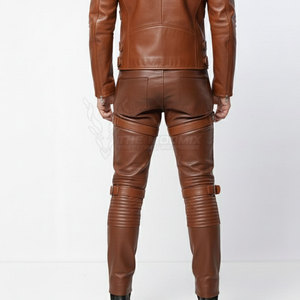 Traje de Motociclismo de Cuero para Hombre con Hebilla, Chaqueta y Pantalones de Protección, Equipo de Seguridad, Duradero y Cómodo - Product Image 4